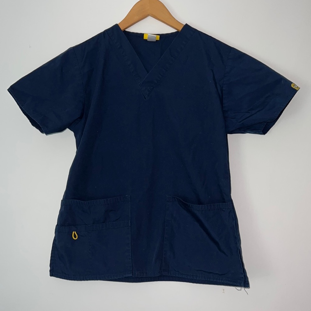 XS Wink Navy Blue Scrub Top